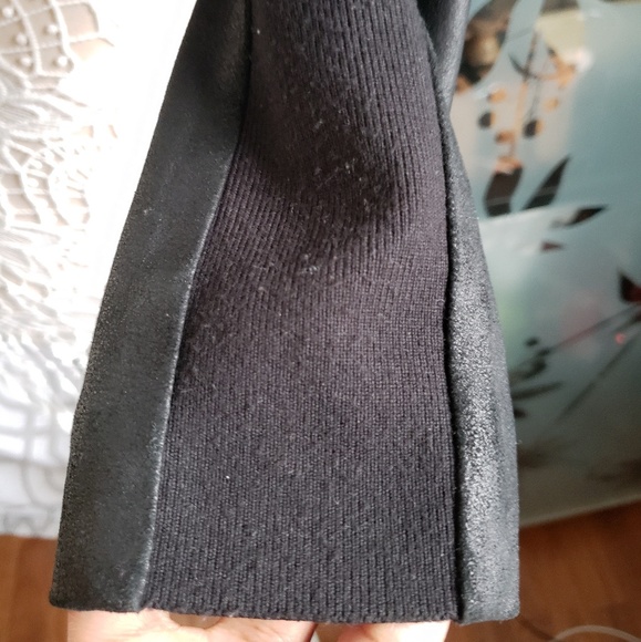 BCBGeneration Tuxedo style Hi/Low Leather Jacket! - Picture 7 of 8